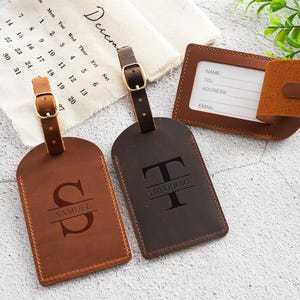 Personalisierter Gepäckanhänger, Benutzerdefiniertes Reisegeschenk, Gravierter Leder Kofferanhänger, Weihnachtsgeschenke, Groomsmen Geschenk, Hochzeitsbevorzugung Gepäckanhänger