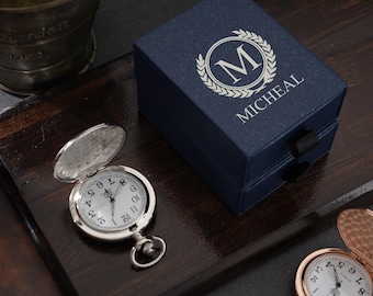 Personalized Engraved Pocket Watch: Groomsmen Gift, Wedding Keepsake