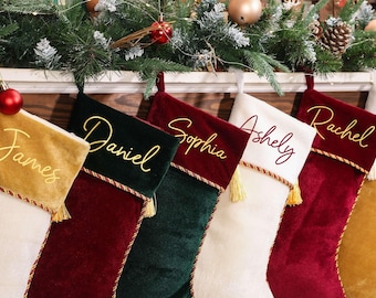 Personalized Velvet Christmas Stockings:Holiday Decorations,2025 Christmas Gifts