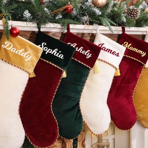 Personalized Velvet Christmas Stockings:Holiday Decorations,2025 Christmas Gifts
