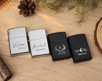 Custom Lighter With Case, Groomsmen Gift, Unique Groomsmen Proposal, Wedding Party Gifts