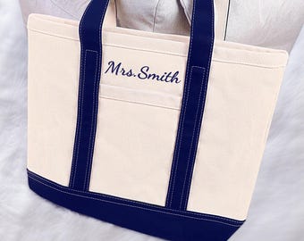 Sac fourre-tout brodé personnalisé – Cadeau personnalisé pour demoiselle d'honneur et EVJF, sac fourre-tout personnalisé avec nom, sac de voyage, cadeau meilleure amie, cadeau pour elle
