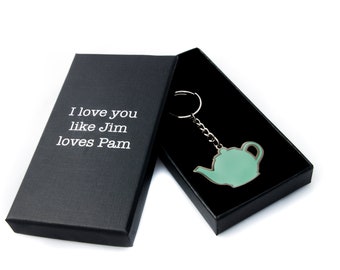 Teapot Keychain, Inspired by Jim and Pam of The Office