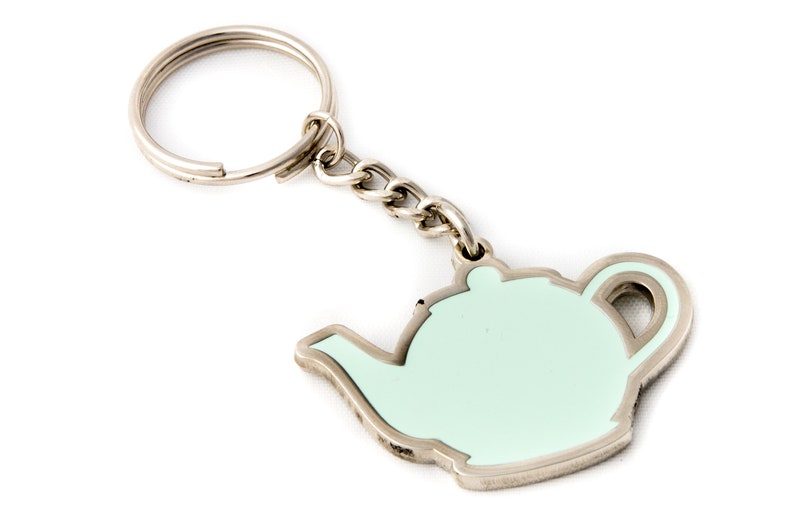 Teapot Keychain in Custom Gift Box Inspired by Jim and Pam of Etsy