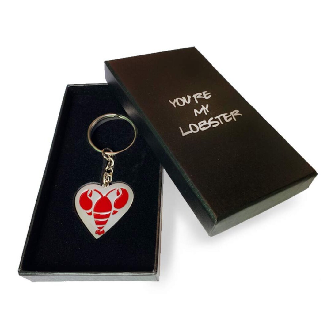 Youre My Lobster Keychain in Custom Box. Inspired by Ross and Etsy
