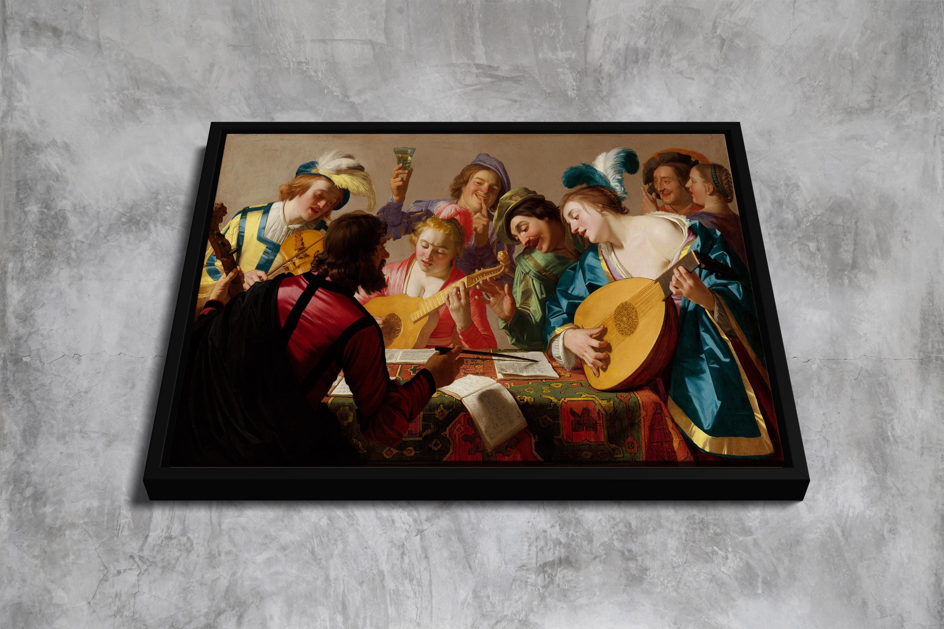 The Concert (1623) by Gerard Van Honthorst | Framed Canvas Wall