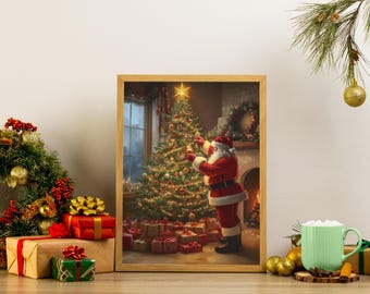Glowing Christmas Tree & Santa Claus-High-Quality