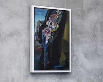 Salvador Dali , Gradiva, Surrealist Canvas Art, Framed Canvas Wall Art, Dreamlike Mythological Print, Aesthetic Vintage Decor, Ready to Hang