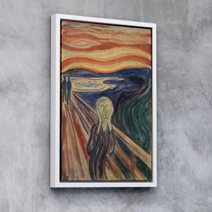 The Scream (1893) by Edvard Munch – Iconic Expressionist Canvas Art | Canvas Framed Wall Decor & Premium Reproduction | Ready to Hang