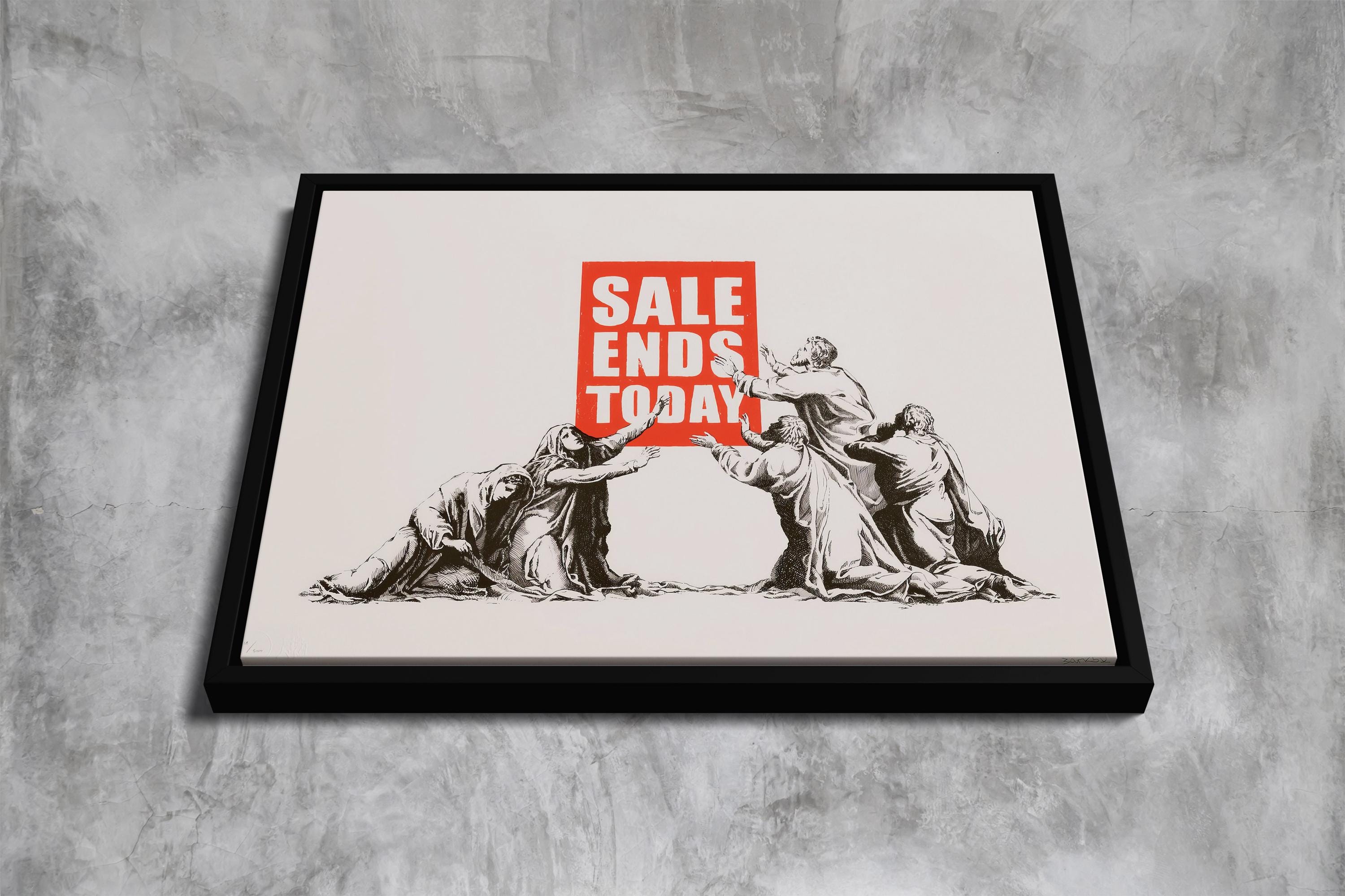 Banksy , Sale Ends | Premium Canvas Wall Art | Iconic Street Art