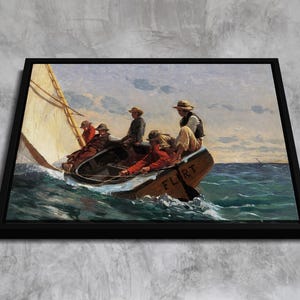 The Flirt (1875) by Winslow Homer | Canvas Wall Art | American Realism Masterpiece Reproduction | Custom Framing Options , Ready to Hang