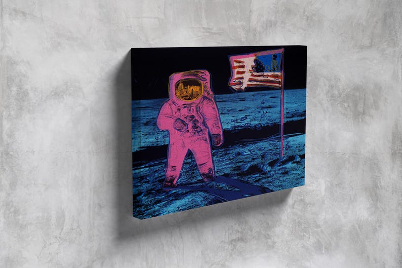 Moonwalk by Andy Warhol – Pop Art Space Icon Canvas Print, Bold ...