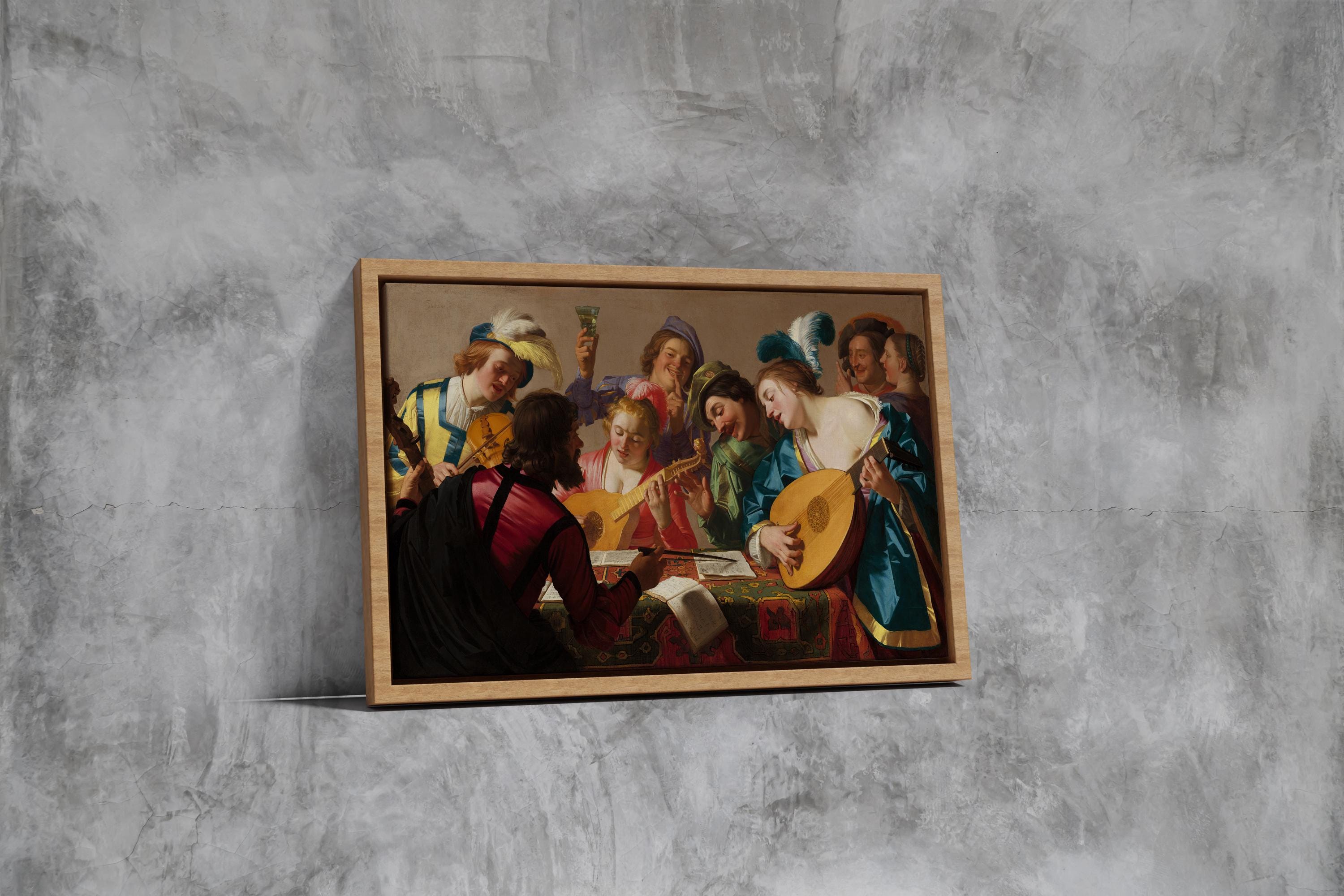 The Concert (1623) by Gerard Van Honthorst | Framed Canvas Wall