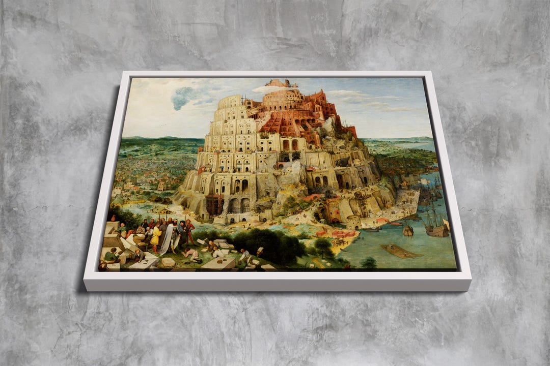 The Tower of Babel (1563) by Pieter Brueghel the Elder | Framed