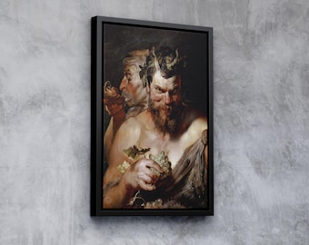 Two Satyrs (1620) by Peter Paul Rubens | Framed Canvas Wall Art | Baroque Masterpiece | Custom Framing Options | Ready to Hang