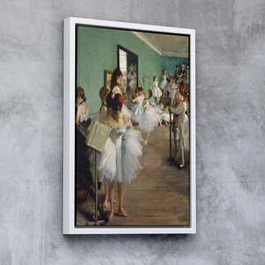 The Ballet Class (1874) by Edgar Degas |Canvas Wall Art | Impressionist Masterpiece Reproduction | Custom Framing Options , Ready to Hang