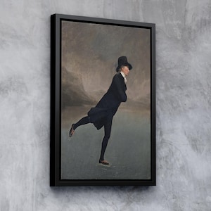The Skating Minister (1795) by Henry Raeburn | Framed Canvas Wall Art | Classic Scottish Portrait | Custom Framing Options | Ready to Hang