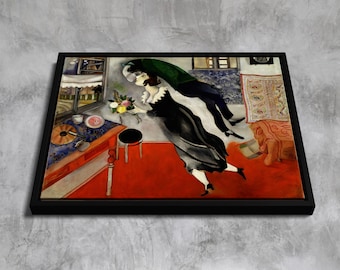 The Birthday (1915) by Marc Chagall , Romantic Surrealist Canvas, Whimsical Couple Wall Art, Dreamlike Expressionist Print, Vintage Decor