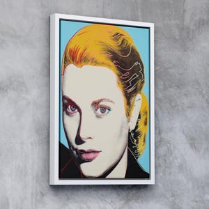 Grace Kelly by Andy Warhol, Pop Art Celebrity Portrait, Iconic Canvas Print, Modern Wall Art, Framed Warhol Poster, Classic Hollywood Gift