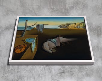 ダリの「記憶の固執」ポスター：シュルレアリスムの溶ける時計芸術