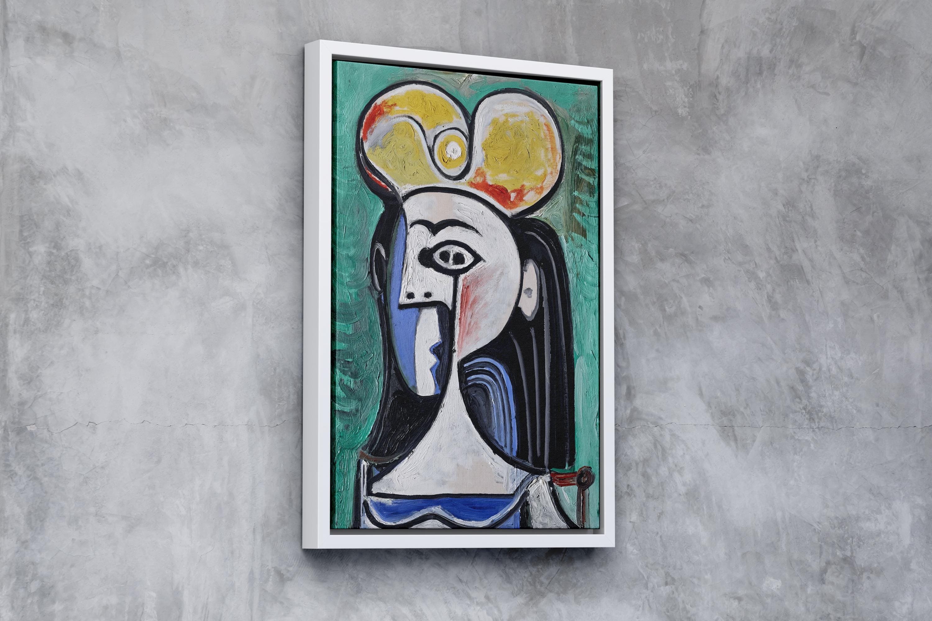 パブロ・ピカソ作「Buste de Femme Assise」、キュビズム女性肖像画