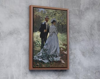 Bazille and Camille (1865) by Claude Monet  | Canvas Wall Art | Impressionist Canvas Wall Art | Timeless Reproduction & Framing Options