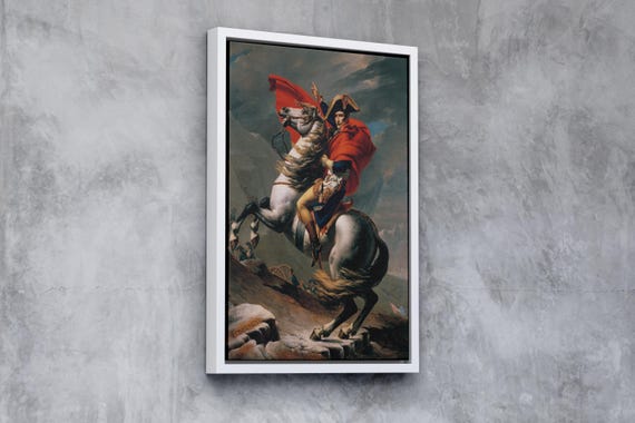 Napoleon Crossing the Alps (1801) by Jacques-Louis David | Premium Canvas Wall Art | Iconic Historical Artwork | Custom Framing Options