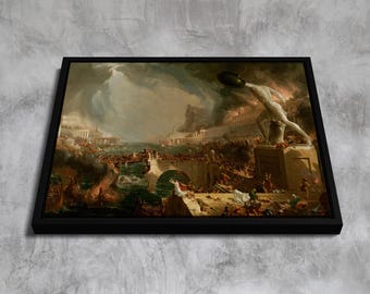 Thomas Cole: The Course of Empire – Destruction (1836) | Premium Canvas Art Print, Gallery Wrapped or Framed | Historical Wall Art