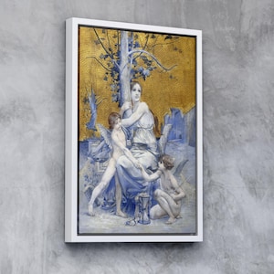 Allégorie du Temps by Luc-Olivier Merson, Symbolist Time Allegory Canvas, Vintage French Mythological Wall Art, Framed Classical Print