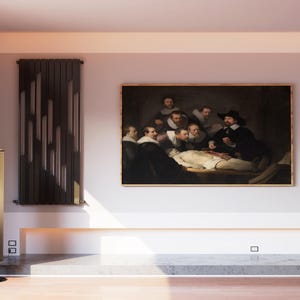 The Anatomy Lesson of Dr. Nicolaes Tulp (1632) by Rembrandt | Framed Canvas Wall Decor & Premium Reproduction