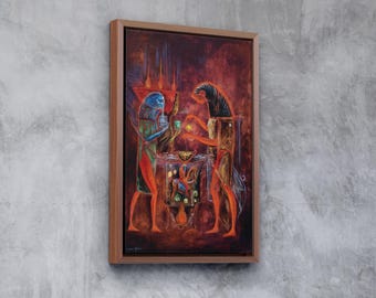 The Ordeal of Owain by Leonora Carrington, Surrealist Canvas Wall Art, Fantasy Painting Print, Mythical Esoteric Home Decor ,Canvas Wall Art