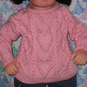 Toddler Size 3 Hearts and Cables Pullover Sweater image 2