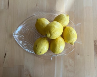 Vintage Crystal Oven Proof Fish Plate