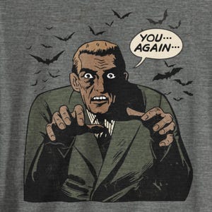 Retro Horror Comic Book T-Shirt Boogey Man Vintage Graphic Tee Funny 1950&#39;s Vintage Halloween Shirt Classic Horror Comic Art Tee