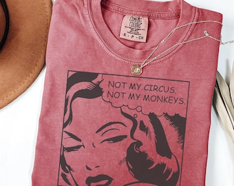 Retro Comic-Buch-T-Shirt, nicht mein Zirkus, lustiges Pop-Art-T-Shirt