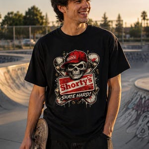 T-shirt graphique vintage skate, T-shirt streetwear rétro, T-shirt décontracté oversize, T-shirt graphique unisexe style années 90, Cadeau pour skateur image 1