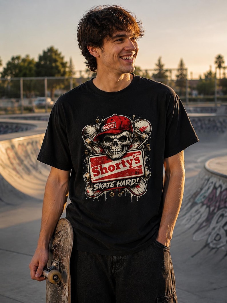 T-shirt graphique vintage skate, T-shirt streetwear rétro, T-shirt décontracté oversize, T-shirt graphique unisexe style années 90, Cadeau pour skateur image 1