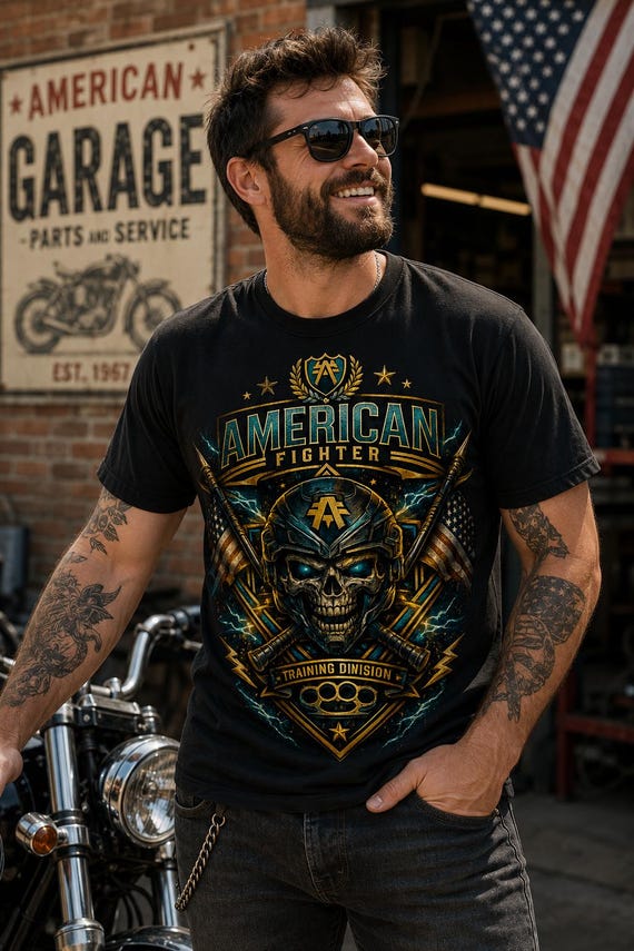 Patriotic Skull Shirt, Vintage Eagle Graphic Tee, American Flag T Shirt, Military Style Shirt, USA Graphic Tee, Biker Gift, Unisex Tee