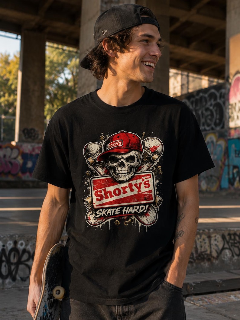 T-shirt graphique vintage skate, T-shirt streetwear rétro, T-shirt décontracté oversize, T-shirt graphique unisexe style années 90, Cadeau pour skateur image 3