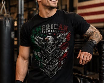 Patriotic Eagle Shirt, Vintage Eagle Shield Tee, American Flag Shirt, Military Style Tee, USA Graphic T-Shirt, Gift for Him, Unisex Tee