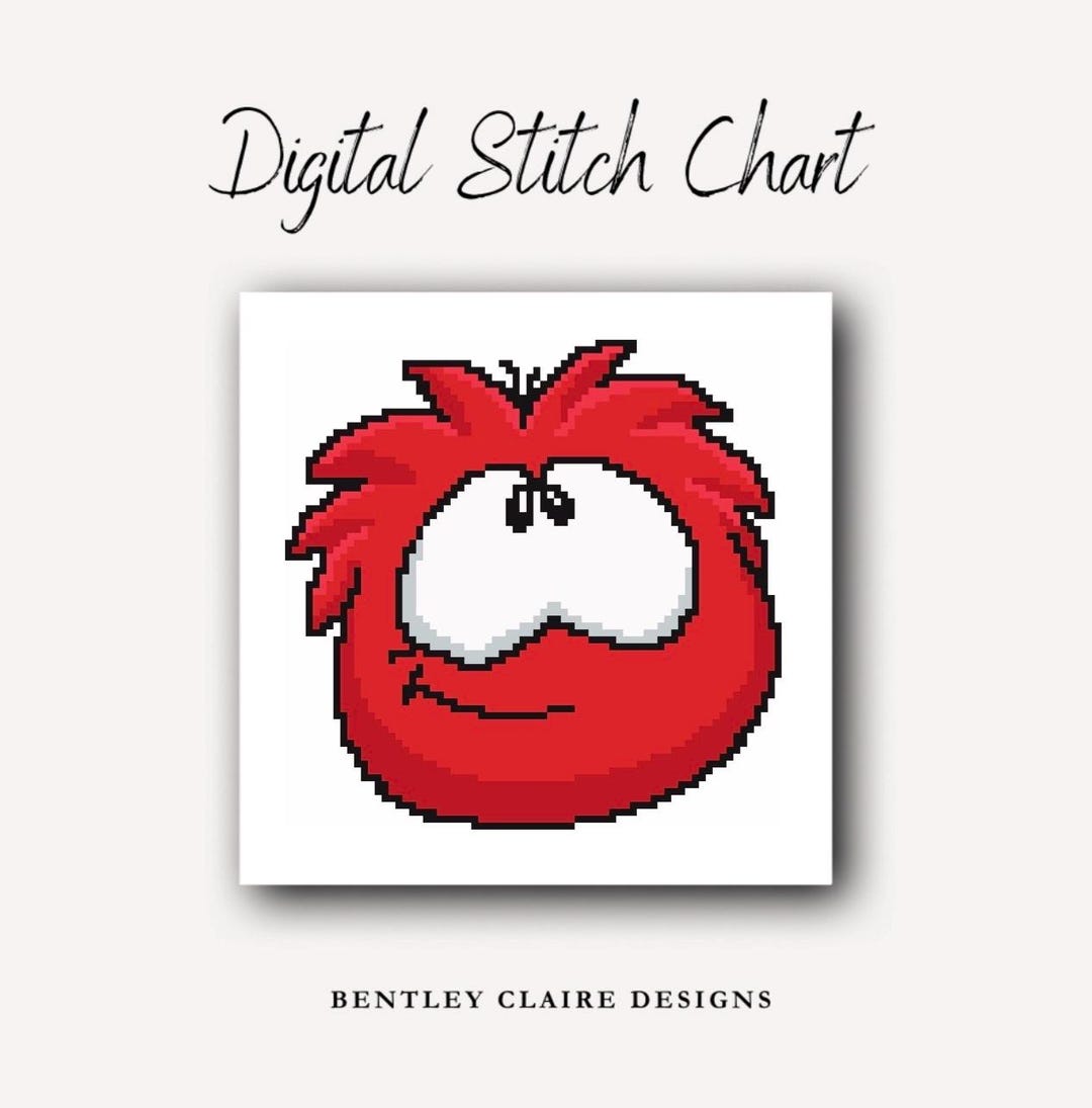 Red Puffle Sprites Red Puffle - Digital Stitch Chart - Etsy UK