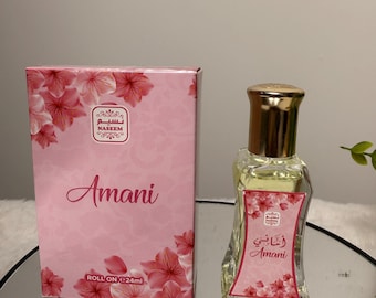 Amani Parfumolie Roll On: fruitige bloemige geur, 24 ml