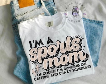 I’m a sports mom shirt, sports mom shirt, exhausted sports moms, funny mom shirt, soccer mom, baseball mom, hockey mom, track mom