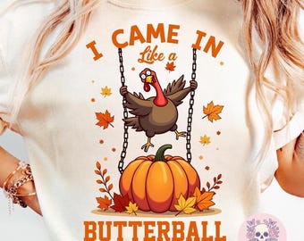 Ik kwam binnen als een dikkertje, grappig Thanksgiving-shirt, kalkoenshirt, kalkoentijd, Thanksgiving-grappen