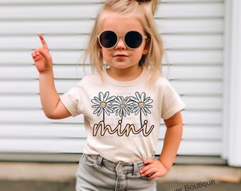 Mini shirt, mama and mini matching shirts, matching mom and daughter shirts, daisies, mama and mini, daisy, simple mini me shirt