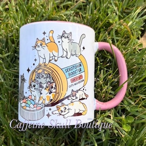Cat mom mug, Funny cat mug, seratonin booster, Cat lover, cat lover gift, cat lover mug image 1