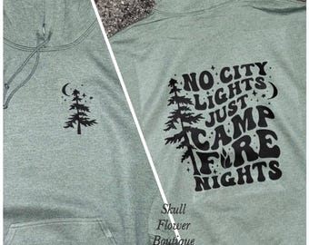 No city lights just campfire nights sweatshirt, camp fire sweatshirt, camping shirt, camping life, campfire nights are the best