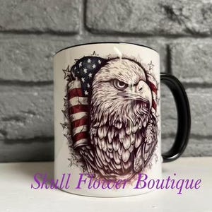 USA Eagle mug, patriot mug, Eagle mug, American flag mug, American Eagle mug
