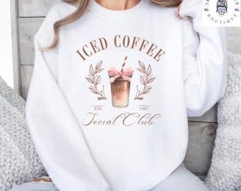 Iced coffee social club, iced coffee lover, iced coffee life