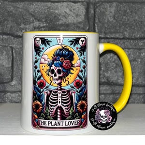 Mug amoureux des plantes, mug carte Tera plante drôle, mug squelette, tasses à café personnalisées, carte tera, carte tera drôle, mug carte tera squelette, dame des plantes